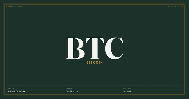 Catalogue plate for the Bitcoin record