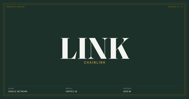 Catalogue plate for the Chainlink record
